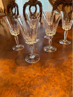 6 pc beautiful Vintage, crystal wine, champagne, glasses