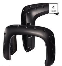 4PC Fender Flares for 2007-2013 Chevy Silverado 1500 – Smooth Black