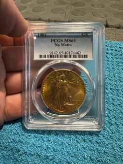 1908 $20 Saint-Gaudens Double Eagle PCGS MS65 No Motto