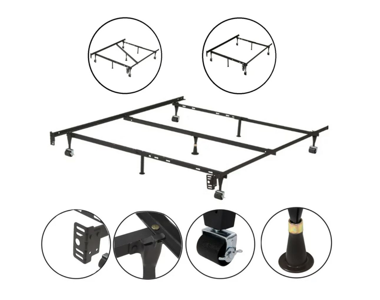 Twin / TwinXL / Full / FullXL / Queen Metal Commercial Grade Bed