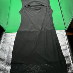 AFRM black mock neck sleeveless bodycon mini dress