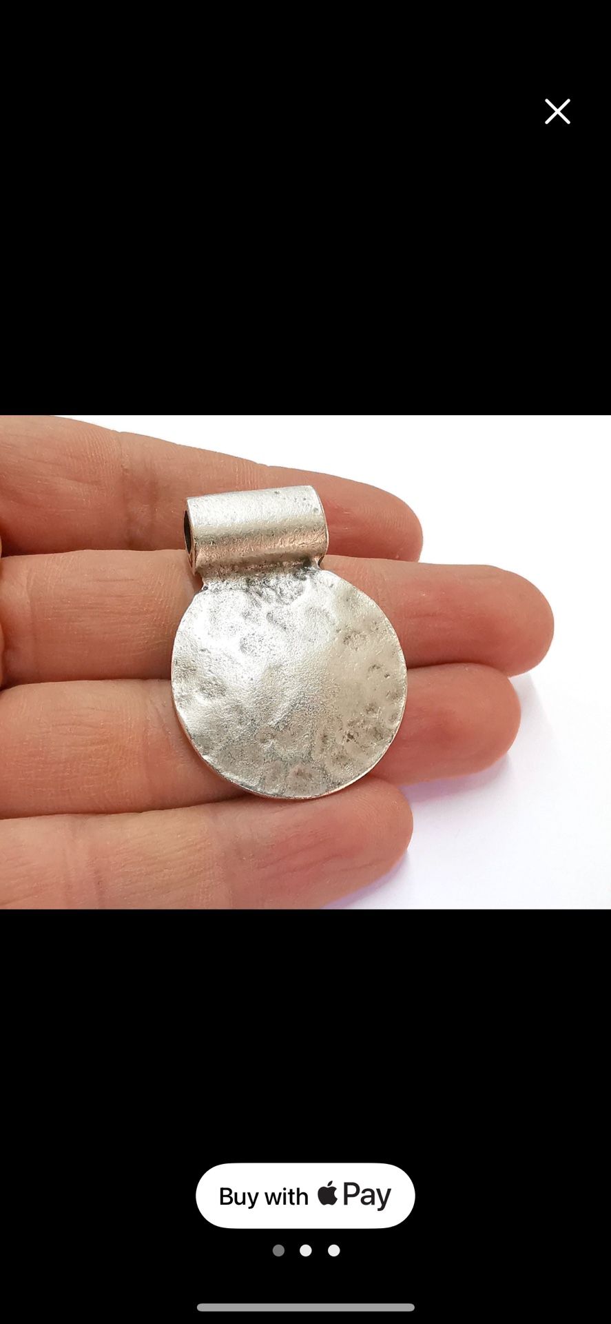 925 Sterling Silver Medallion. Silver Necklace. Silver Pendant Round Circle