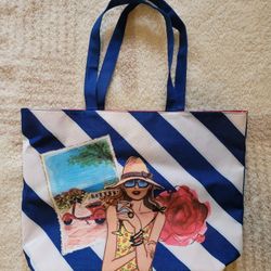 Lancome Blue Tote Shoulder Bag