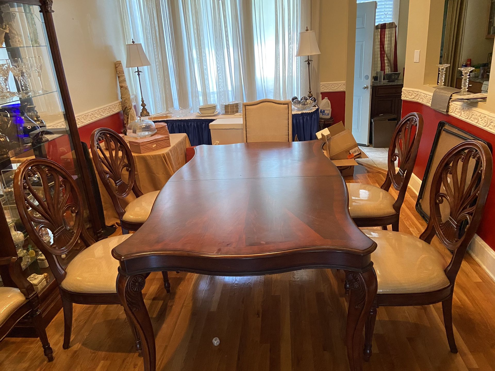 Solid Wood 8 piece dining table set