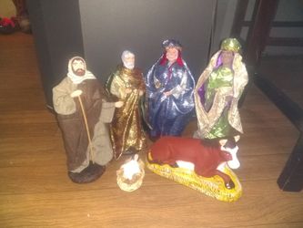 Vintage Santons Provence Handpainted Dressed Clay Dolls by Amy Sylvette