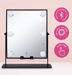 Danielle Creations Bluetooth L.E.D. Lighted Vanity Mirror, Black