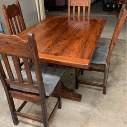 Rustic Dining Table And 4 Chairs