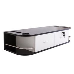 Black White Barberpub Wall Mounted Styling Station 5012