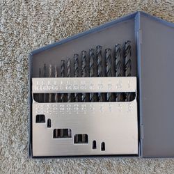 Drill Hog 13 Pc NIOBIUM Left Hand Drill Bit Set Index Drill Bits