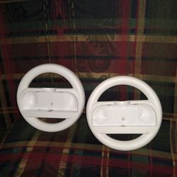 2 Nintendo Switch OEM Steering Wheel Attachment HAC-017 White Pair