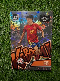 2025-26 Panini Donruss Road to FIFA World Cup JUMBO OVERSIZED Kaboom Pedri Spain