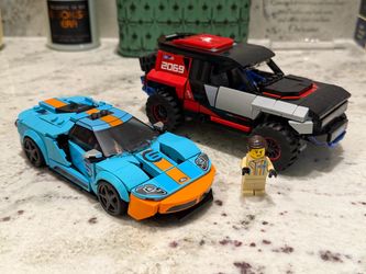 LEGO 76905 Ford GT Heritage Edition & Bronco R Speed Champions Complete