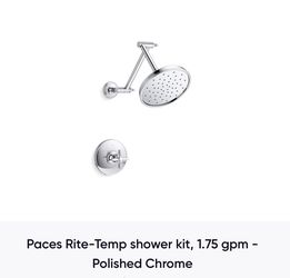 Paces Rite-Temp shower kit, 1.75 gpm - Polished Chrome