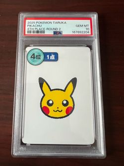 2025 Pokemon Taruka Pikachu 4th Place Round 2 PSA 10 card cards tcg