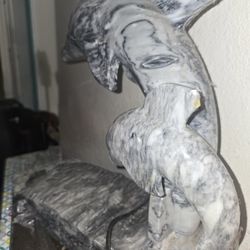 Marble Dolphin Statue 