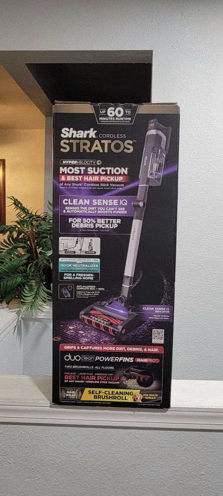 🆕️Shark - Stratos MultiFLEX Cordless Stick Vacuum with Clean Sense IQ and Odor Neutralizer, DuoClean Powerfins HairPro - Ash Purple

Model:IZ862H

