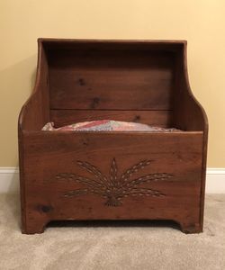Antique Wood Quilt/Firewood Box