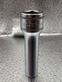 Snap-on SFSM8 8mm Deep Socket 3/8" Drive 6 Point Metric Chrome USA Tool Used