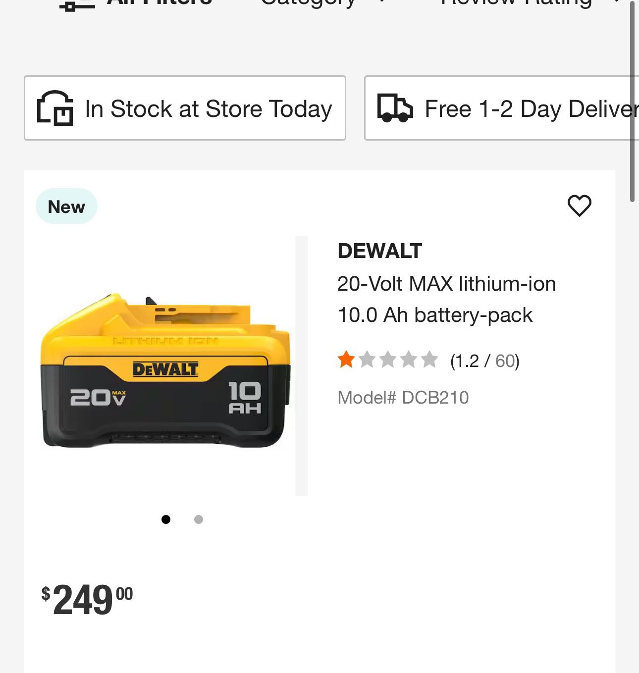DEWALT 20-Volt MAX lithium-ion 10.0 Ah battery-pack