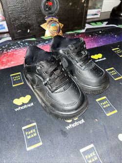 Nike Air Force 1 Easyon ‘Triple Black’ Toddler Sneakers FN0236-001- SZ 6C