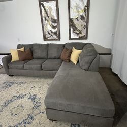 Gray Ashley F sectional L shape couch 🛻Delivery Available🛻