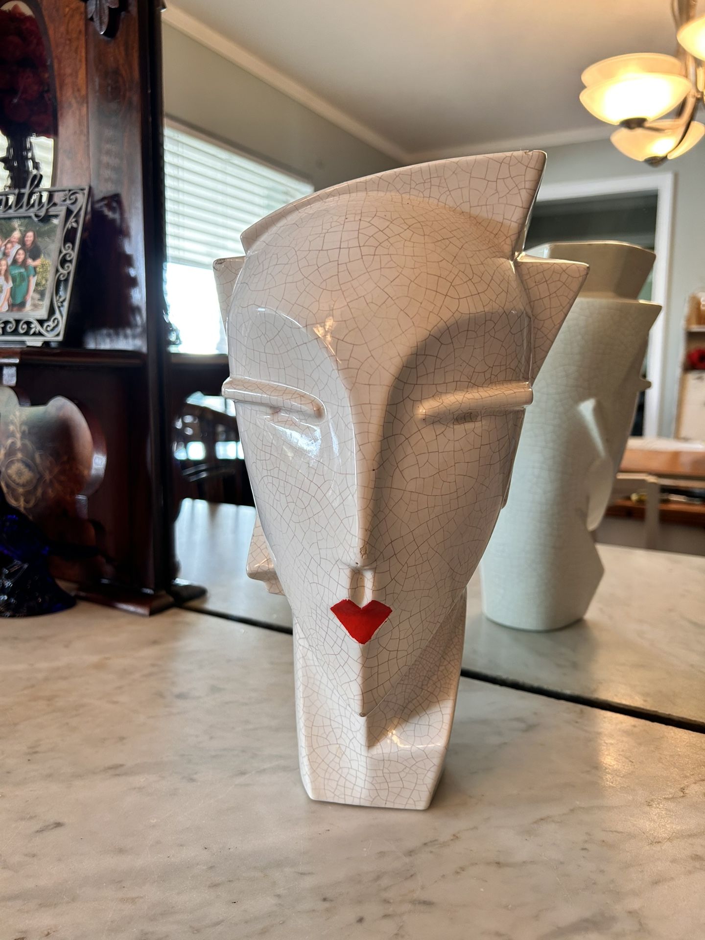 Mid Century Modern Ceramic MYNG LINDSEY 1984 Head Sculpture