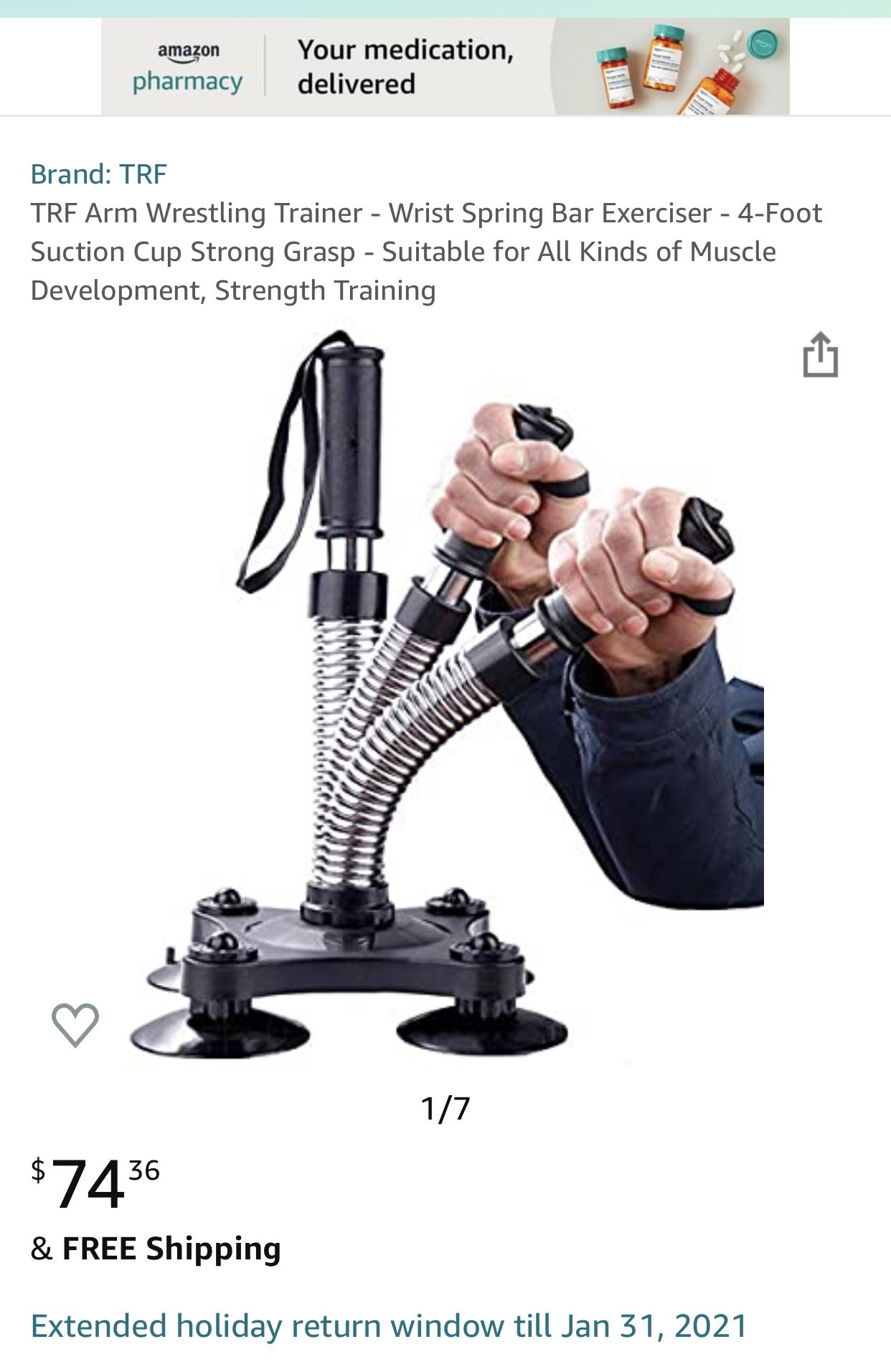 TRF Arm Wrestling Trainer - Wrist Spring Bar Exerciser