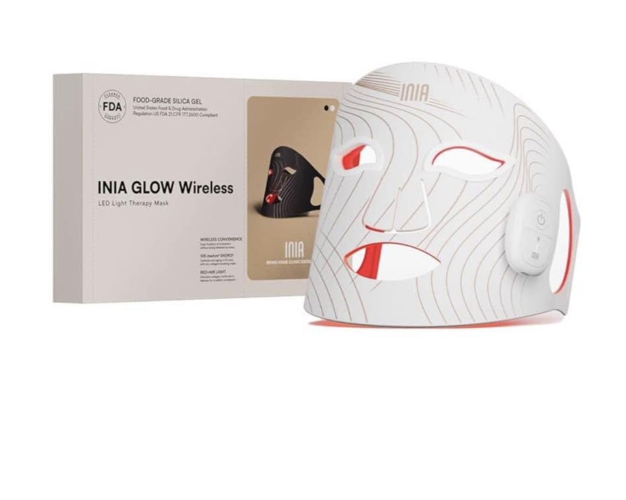 INIA Red Light Therapy Mask Like New