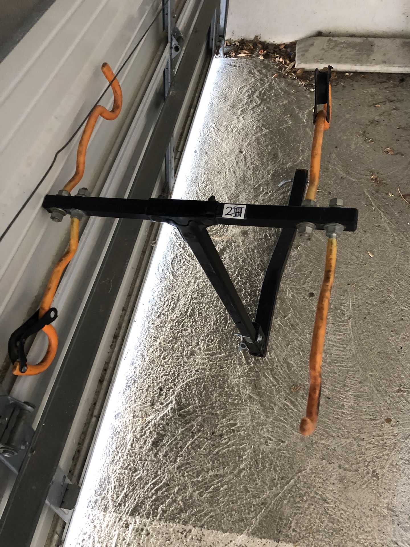 Bike rack For Standard Slide 2 1/2 Inch Hitch Folds down For Easy Access To Hatch Or Tailgate 