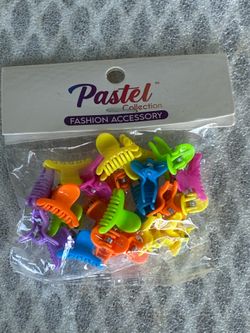 Pastel Collection Multicolor Package Micro-Clips Bright Colors NIP