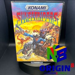 Sunset Riders (Sega Genesis) Box, Tested, Konami Arcade Great Game 1992