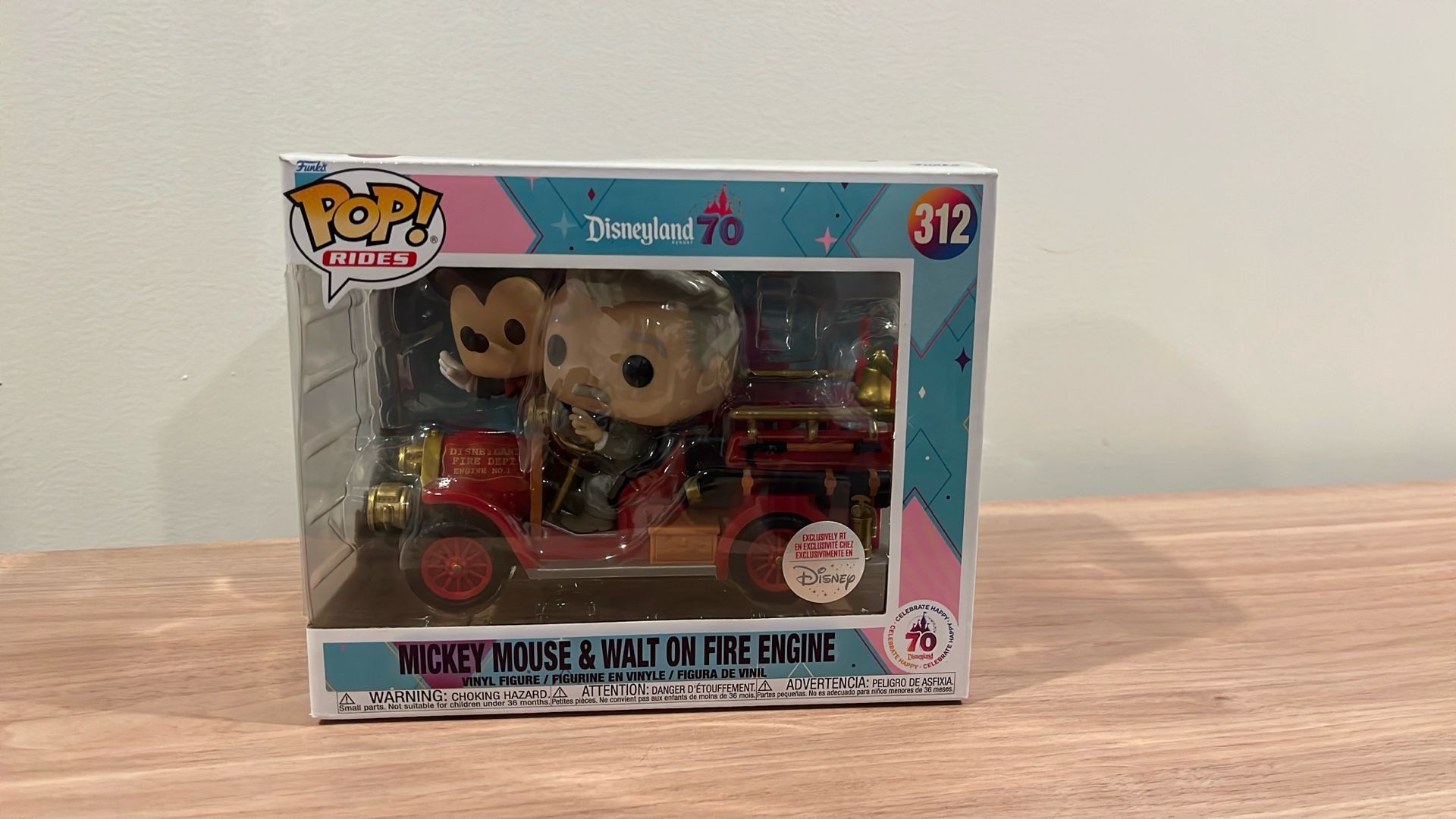 Mickey Mouse and Walt On Fire Engine