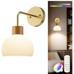 Brand New : Glass Battery Operated Wall Sconces