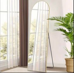Arched Full Length Mirror, Full Body Free Standing Leaning Mirror Hanging Mounted Mirror Modern Simple Tall Home Decor for Living Room Bedroom Cloakro