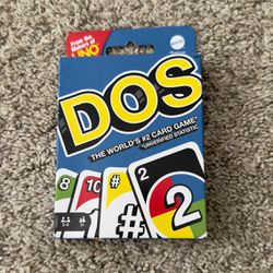 DOS uno card game mattel card game