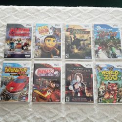 8 Nintendo Wii Video Games, CIB Adult Owned