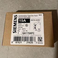 15 Amp AFCI Siemens Breaker 