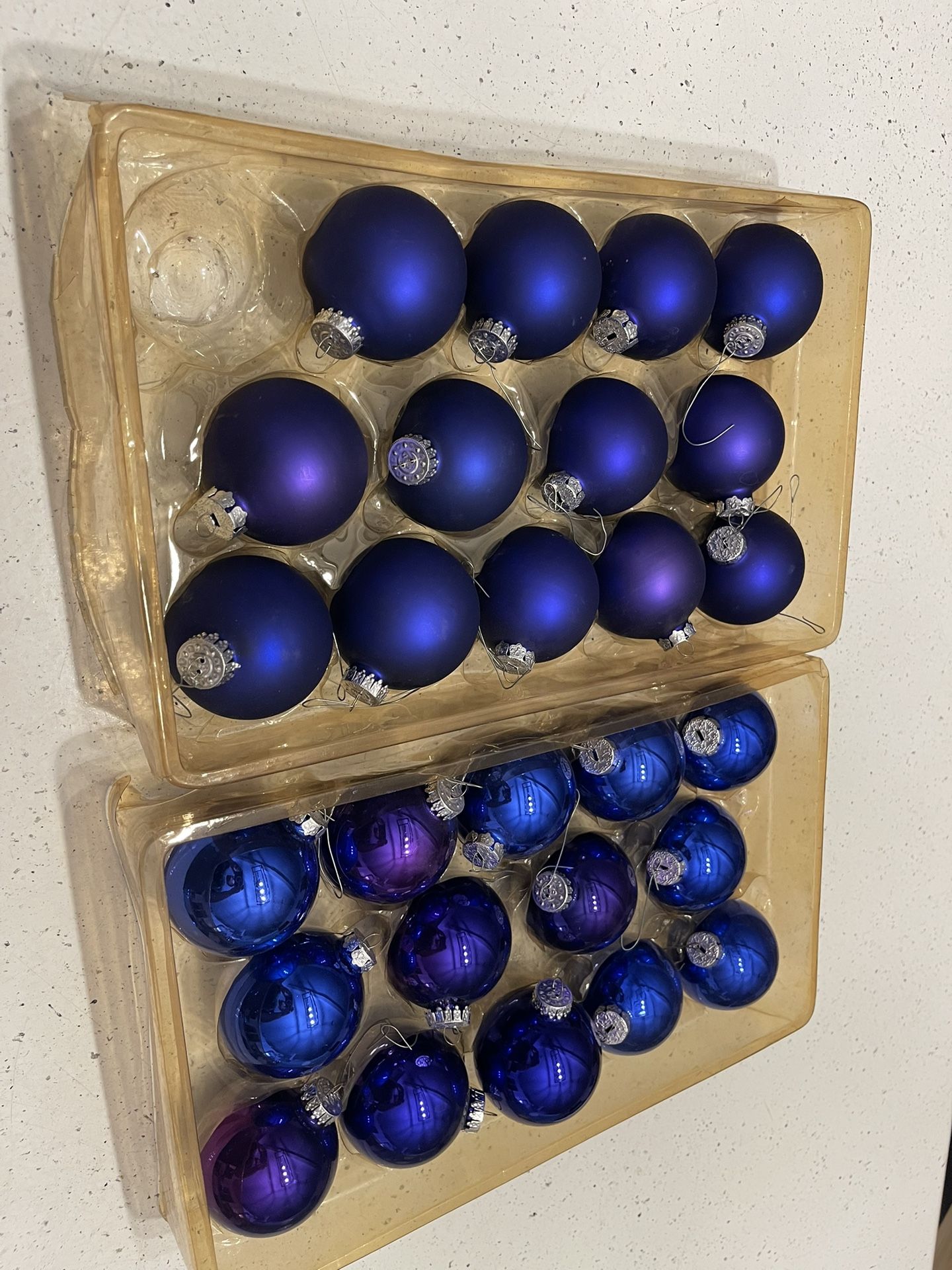Absolutely Beautiful Vintage Blue Christmas Ornaments