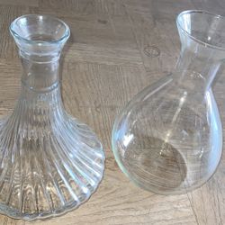 Clear Glass Flower Vases 