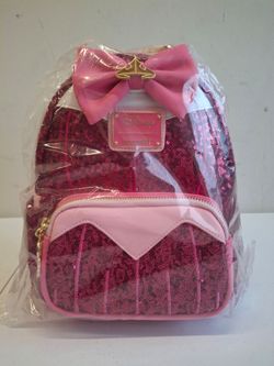 Disney Princess Sequin Collection Aurora Loungefly Backpack and Wallet