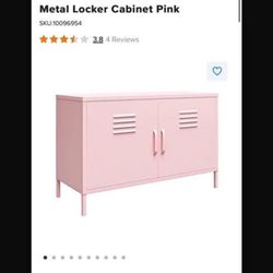 Pink Metal Locker Cabinet