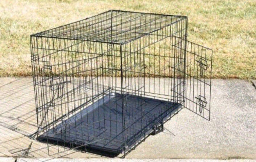 36" Folding Black Wire Dog Crate