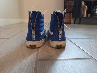 Vans high top suade royal blue zipper unisex men's 6.0 women's  7.5