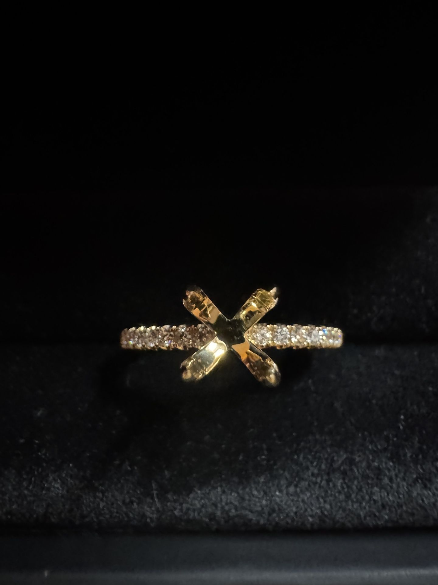 Jared Diamond Engagement Ring Setting 1/6 ct tw Round 14K Yellow Gold