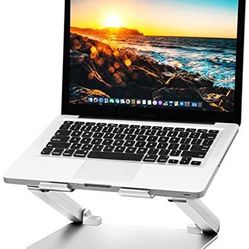 Soundance Solid Build Adjustable and Stable Laptop Stand Compatible with MacBook Pro Air, Ergonomic Aluminum Stand for 10-17.3 '' Laptops, Multi-Angle