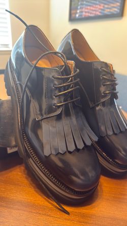 Handmade Italian Blue Leather Shoes