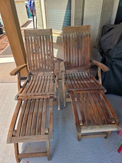 Antique Steamer Lounger Chairs