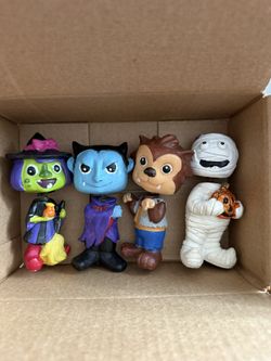 Set Of Halloween Bobble Heads