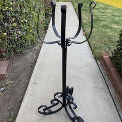 Plant Stand Wrought Iron  Freshly painted 