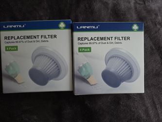 4 Pk Replacement filter For Car Vaccume